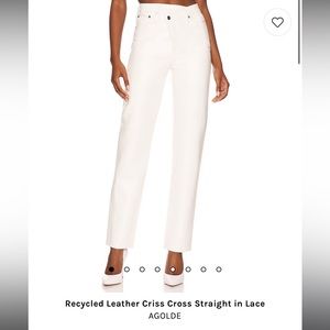 NWT Agolde Recycled Leather Criss across Straight size 25
